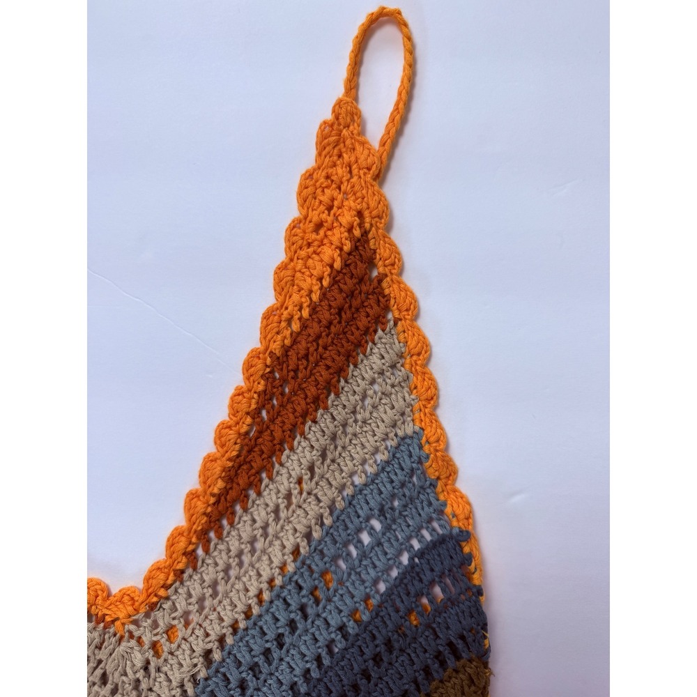 Free People Womens Boho Freya Striped Slip Dress Crochet Knit Size S Festival - Picture 7 of 11